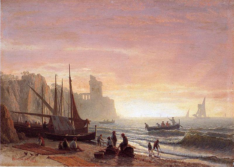 Albert Bierstadt The_Fishing_Fleet oil painting image